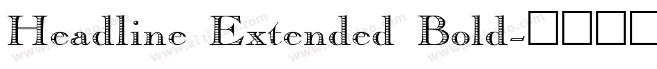 Headline Extended Bold字体转换